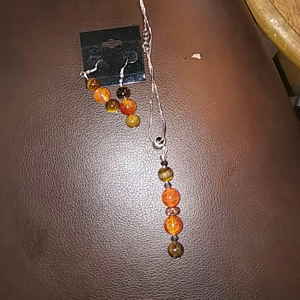 Beautiful earrings and necklace